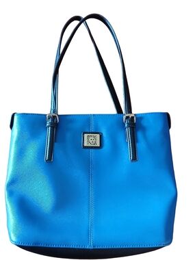 Anne Klein Royal Blue Adjustable Shoulder Bag with Dual Handles